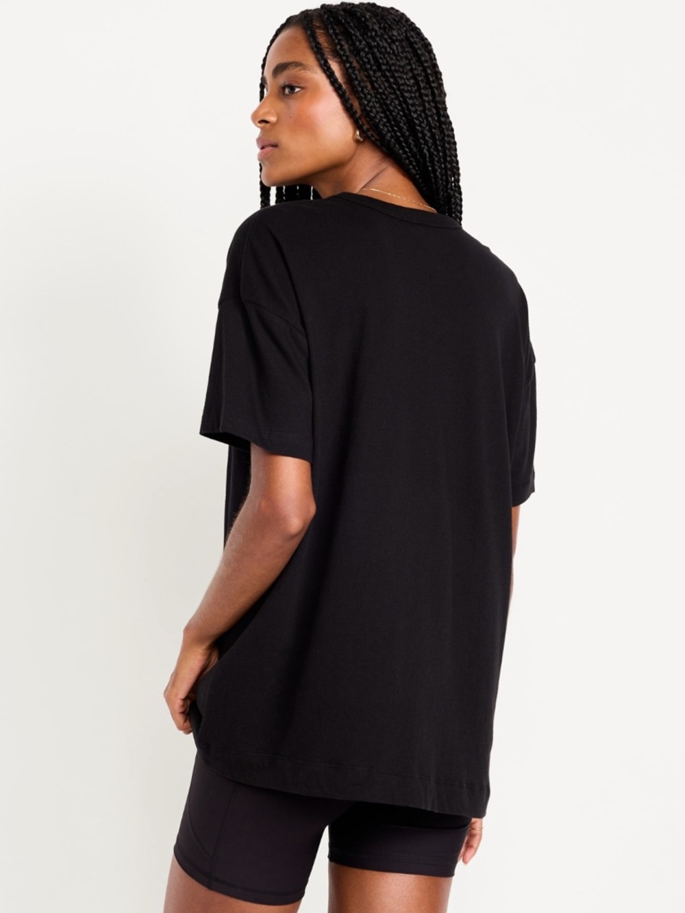 🆕 Old Navy Women's Oversized EveryWear Tunic T-Shirt Short Sleeve Tee S 4-6 - Picture 2 of 15